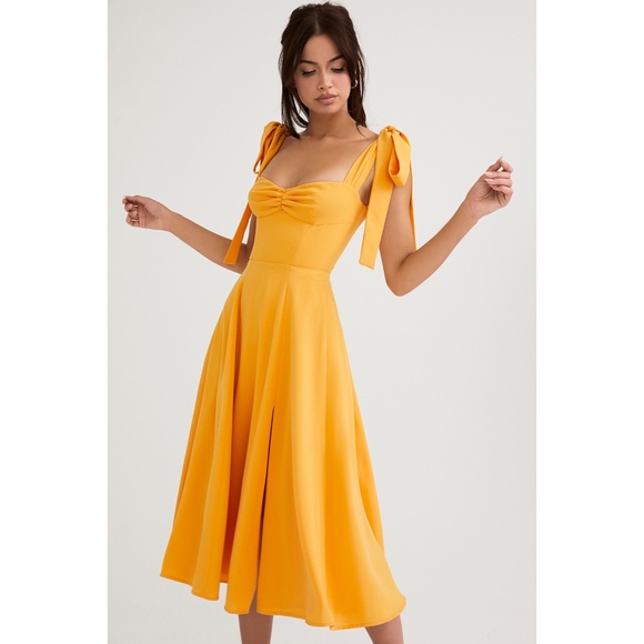 NEW House of CB Alicia Dress Tangerine XS - Picture 5 of 17